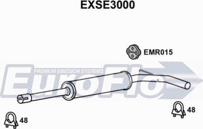 EuroFlo EXSE3000 - Середній глушник вихлопних газів autocars.com.ua