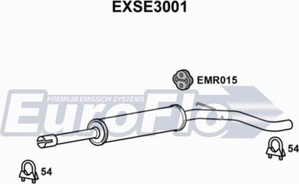 EuroFlo EXSE3001 - Середній глушник вихлопних газів autocars.com.ua