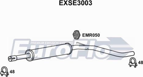 EuroFlo EXSE3003 - Средний глушитель выхлопных газов autodnr.net