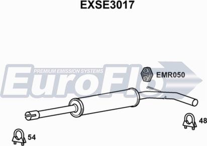 EuroFlo EXSE3017 - Средний глушитель выхлопных газов autodnr.net
