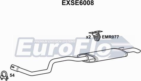 EuroFlo EXSE6008 - Глушник вихлопних газів кінцевий autocars.com.ua