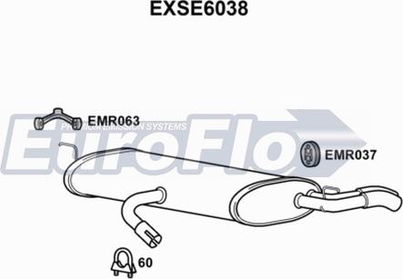 EuroFlo EXSE6038 - Глушник вихлопних газів кінцевий autocars.com.ua