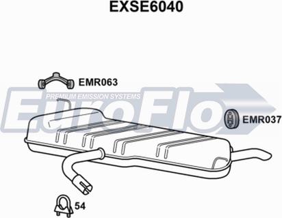 EuroFlo EXSE6040 - Глушник вихлопних газів кінцевий autocars.com.ua