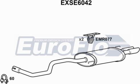 EuroFlo EXSE6042 - Глушник вихлопних газів кінцевий autocars.com.ua