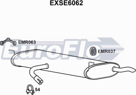 EuroFlo EXSE6062 - Глушник вихлопних газів кінцевий autocars.com.ua