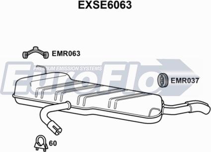 EuroFlo EXSE6063 - Глушник вихлопних газів кінцевий autocars.com.ua