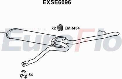 EuroFlo EXSE6096 - Вкладиш глушника, глушник вихлопних газів кінцевий autocars.com.ua