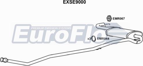 EuroFlo EXSE9000 - Середній / кінцевий глушник ОГ autocars.com.ua