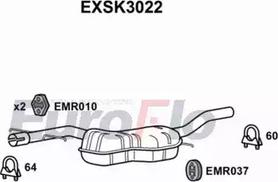 EuroFlo EXSK3022 - Середній глушник вихлопних газів autocars.com.ua