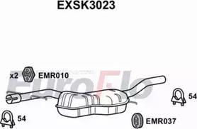 EuroFlo EXSK3023 - Середній глушник вихлопних газів autocars.com.ua