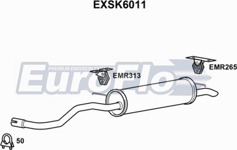 EuroFlo EXSK6011 - Глушитель выхлопных газов, конечный autodnr.net
