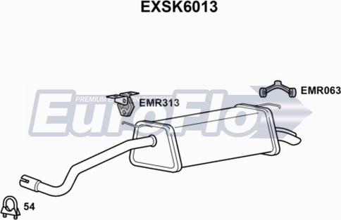 EuroFlo EXSK6013 - Глушник вихлопних газів кінцевий autocars.com.ua