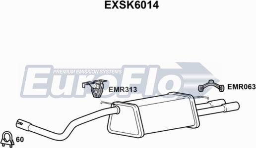 EuroFlo EXSK6014 - Глушник вихлопних газів кінцевий autocars.com.ua