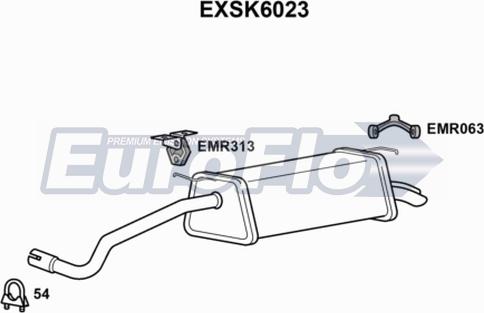 EuroFlo EXSK6023 - Глушник вихлопних газів кінцевий autocars.com.ua