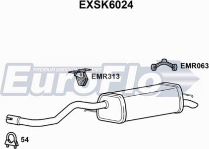 EuroFlo EXSK6024 - Глушник вихлопних газів кінцевий autocars.com.ua