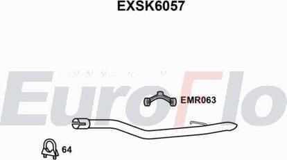 EuroFlo EXSK6057 - Труба вихлопного газу autocars.com.ua