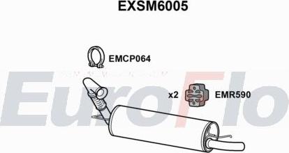 EuroFlo EXSM6005 - Глушник вихлопних газів кінцевий autocars.com.ua