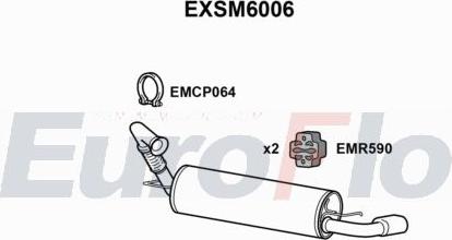 EuroFlo EXSM6006 - Глушник вихлопних газів кінцевий autocars.com.ua