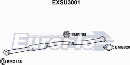 EuroFlo EXSU3001 - Середній глушник вихлопних газів autocars.com.ua