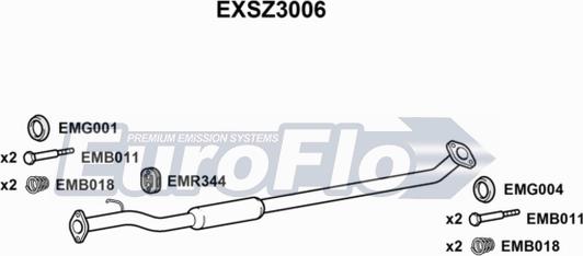 EuroFlo EXSZ3006 - Середній глушник вихлопних газів autocars.com.ua