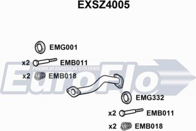 EuroFlo EXSZ4005 - Труба вихлопного газу autocars.com.ua