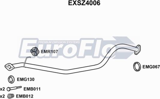 EuroFlo EXSZ4006 - Труба вихлопного газу autocars.com.ua