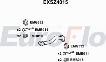 EuroFlo EXSZ4015 - Вкладиш глушника, глушник вихлопних газів кінцевий autocars.com.ua