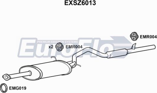 EuroFlo EXSZ6013 - Глушник вихлопних газів кінцевий autocars.com.ua