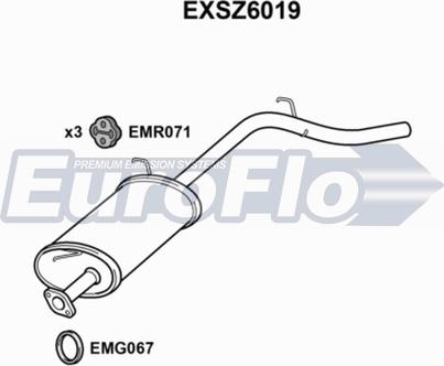 EuroFlo EXSZ6019 - Глушник вихлопних газів кінцевий autocars.com.ua