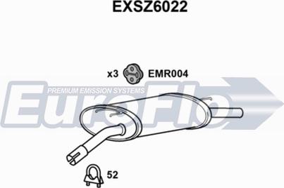 EuroFlo EXSZ6022 - Глушник вихлопних газів кінцевий autocars.com.ua