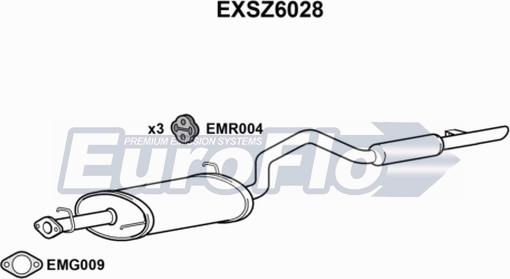 EuroFlo EXSZ6028 - Глушник вихлопних газів кінцевий autocars.com.ua