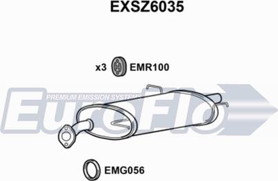 EuroFlo EXSZ6035 - Глушник вихлопних газів кінцевий autocars.com.ua