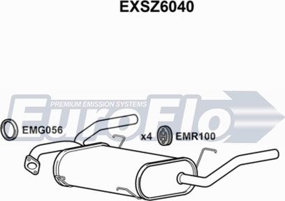 EuroFlo EXSZ6040 - Глушник вихлопних газів кінцевий autocars.com.ua