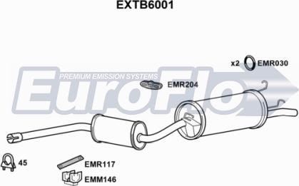 EuroFlo EXTB6001 - Глушник вихлопних газів кінцевий autocars.com.ua