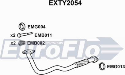 EuroFlo EXTY2054 - Труба вихлопного газу autocars.com.ua