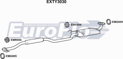 EuroFlo EXTY3030 - Середній глушник вихлопних газів autocars.com.ua