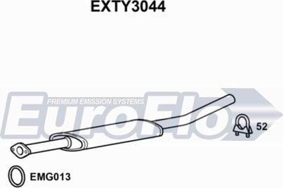 EuroFlo EXTY3044 - Середній глушник вихлопних газів autocars.com.ua