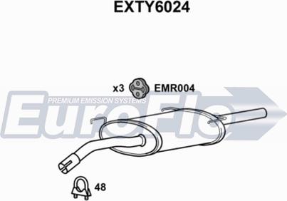 EuroFlo EXTY6024 - Глушник вихлопних газів кінцевий autocars.com.ua