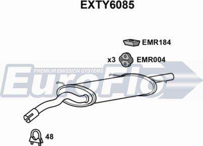 EuroFlo EXTY6085 - Глушник вихлопних газів кінцевий autocars.com.ua