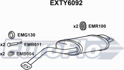 EuroFlo EXTY6092 - Глушник вихлопних газів кінцевий autocars.com.ua