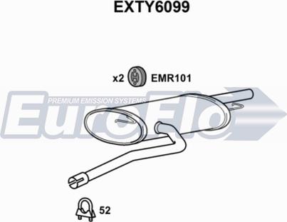 EuroFlo EXTY6099 - Глушник вихлопних газів кінцевий autocars.com.ua