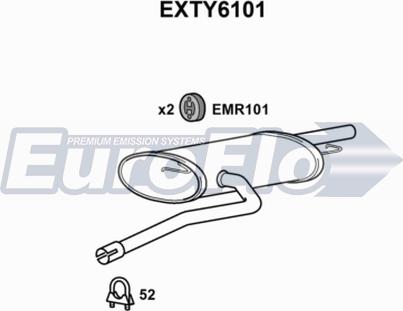 EuroFlo EXTY6101 - Глушник вихлопних газів кінцевий autocars.com.ua