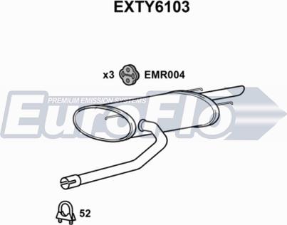 EuroFlo EXTY6103 - Глушник вихлопних газів кінцевий autocars.com.ua