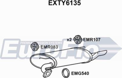 EuroFlo EXTY6135 - Глушник вихлопних газів кінцевий autocars.com.ua