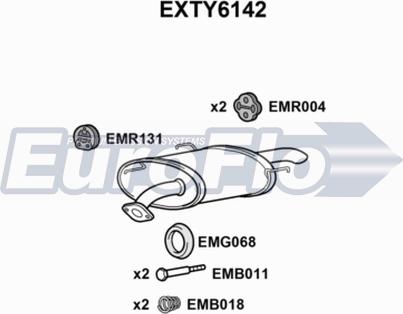 EuroFlo EXTY6142 - Глушник вихлопних газів кінцевий autocars.com.ua