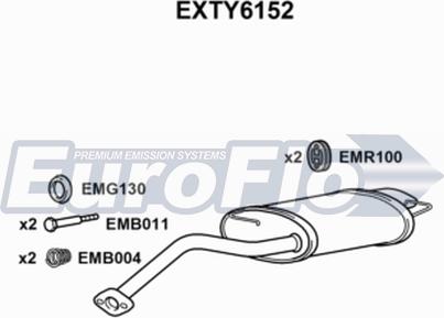 EuroFlo EXTY6152 - Глушник вихлопних газів кінцевий autocars.com.ua