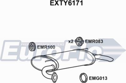 EuroFlo EXTY6171 - Глушник вихлопних газів кінцевий autocars.com.ua