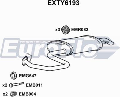 EuroFlo EXTY6193 - Глушник вихлопних газів кінцевий autocars.com.ua