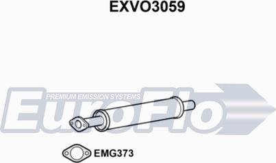 EuroFlo EXVO3059 - Середній глушник вихлопних газів autocars.com.ua