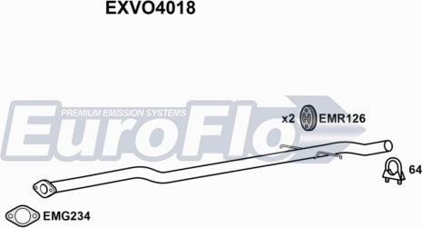 EuroFlo EXVO4018 - Труба вихлопного газу autocars.com.ua